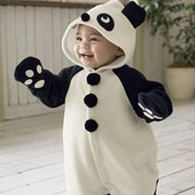 宝宝流行熊猫造型衣