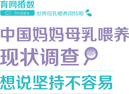 世界母乳喂养周特期--中国妈妈母乳喂养现状调查（想说坚持不容易）